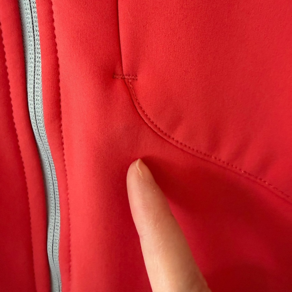 The North Face Soft Shell Coral Pink Apex Bionic Fleece Lined Jacket Size L - Picture 3 of 9
